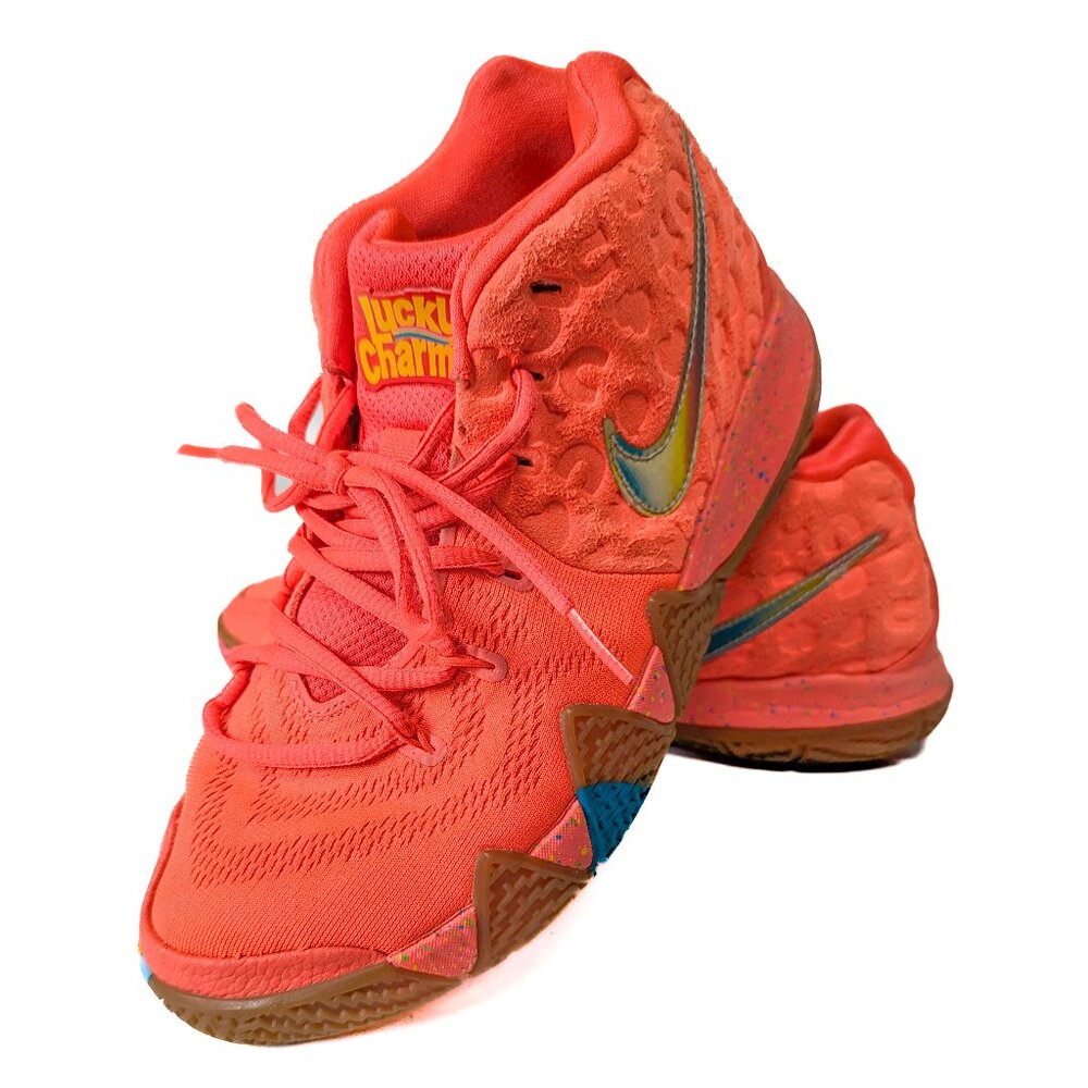 NIKE Kyrie 4 x Lucky Charms Orange Red Limited Edition Sneakers - Size 7Y EU 40